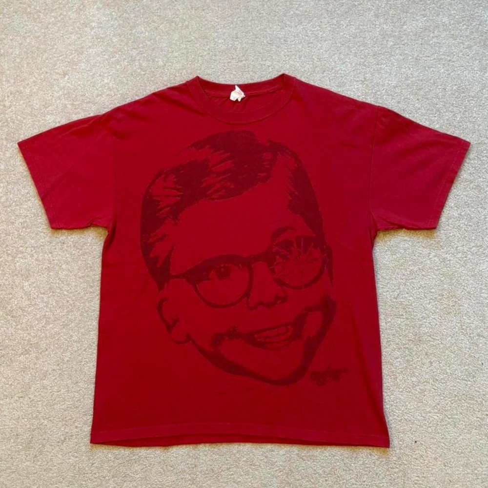 A Christmas Story Movie Promo Graphic‎ T-Shirt Ralph Broken Glasses Large